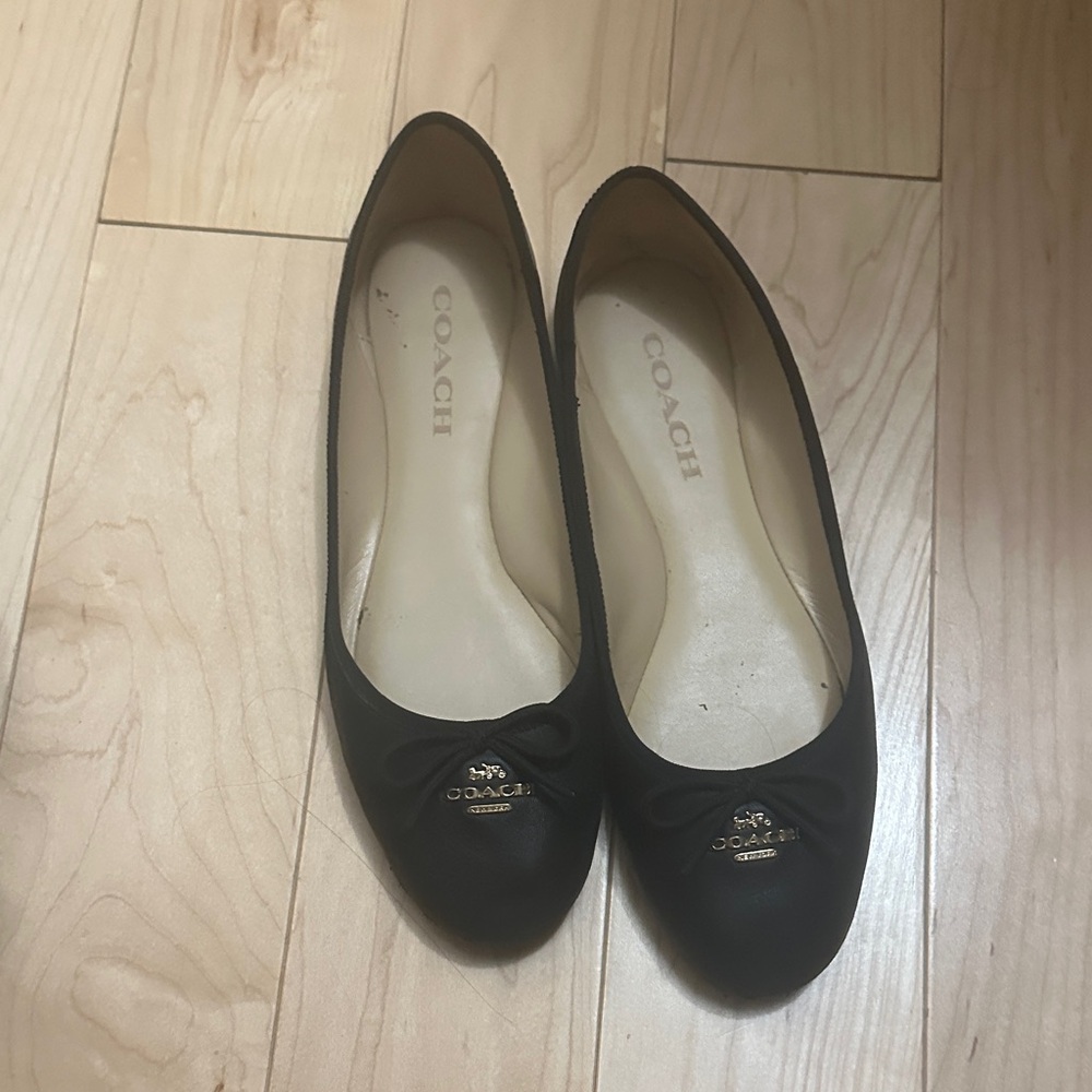Coach Black Leather Women's Loafers